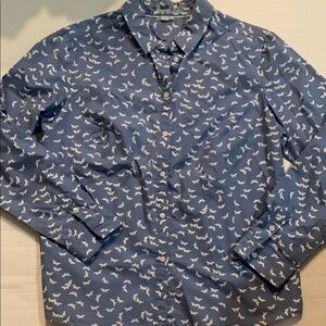 Women’s Blue Bird Print Shirt